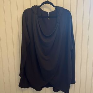 Black Athleta Pullover Draped Sweatshirt sizeXL